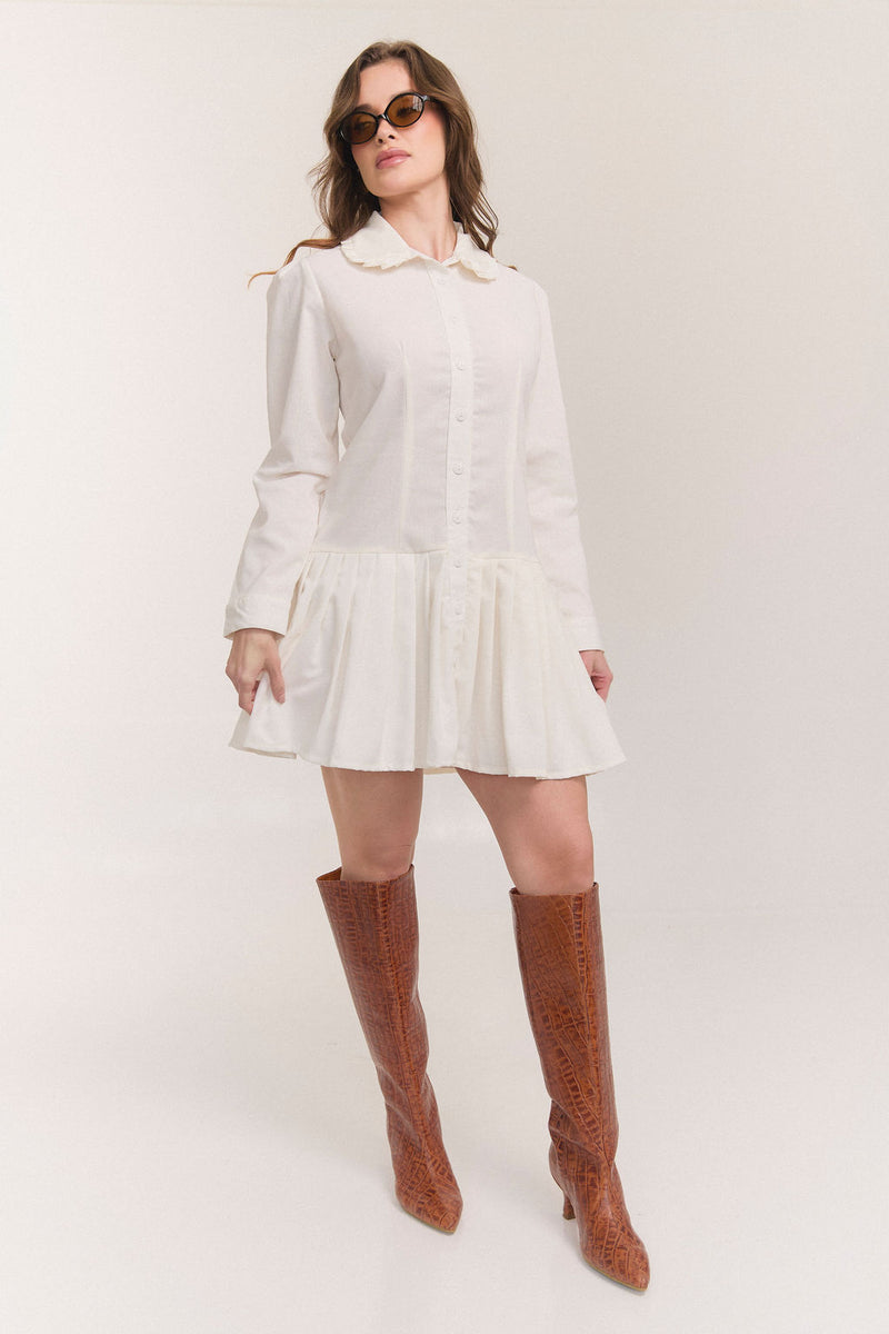 VESTIDO LINO ÉLITE en blanco