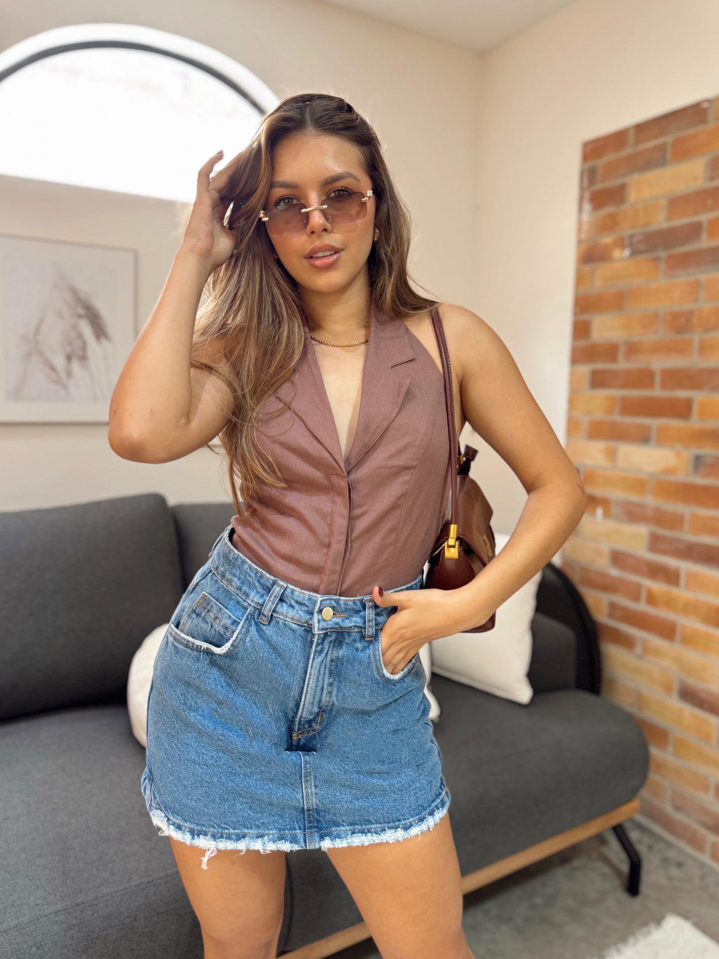 FALDA SHORT DENIM