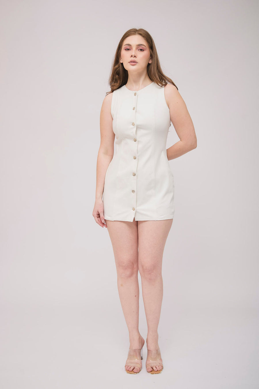 VESTIDO DENIM FRANCIA en blanco