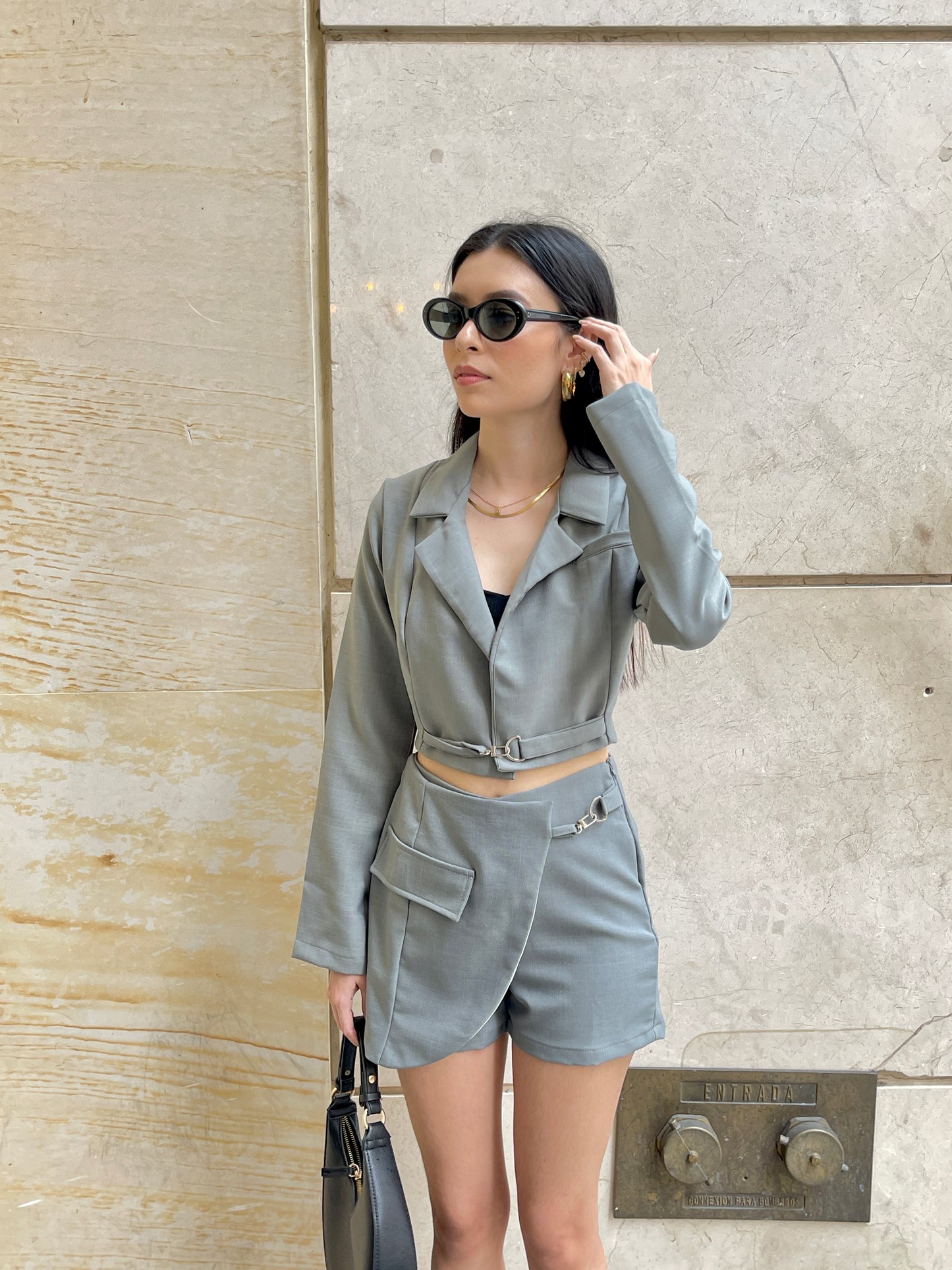MINI BLAZER DENVER GRIS