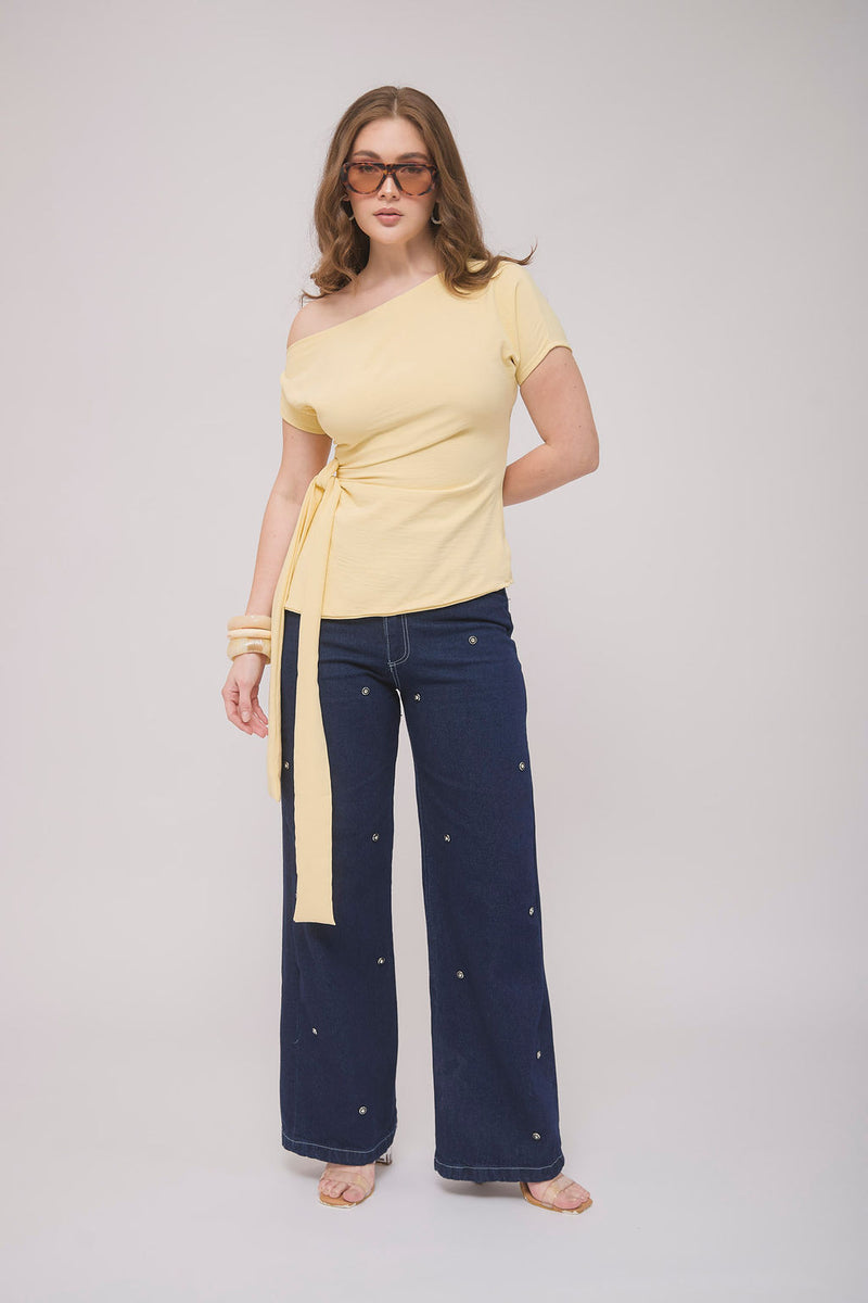 BLUSA INSTANTE en mantequilla