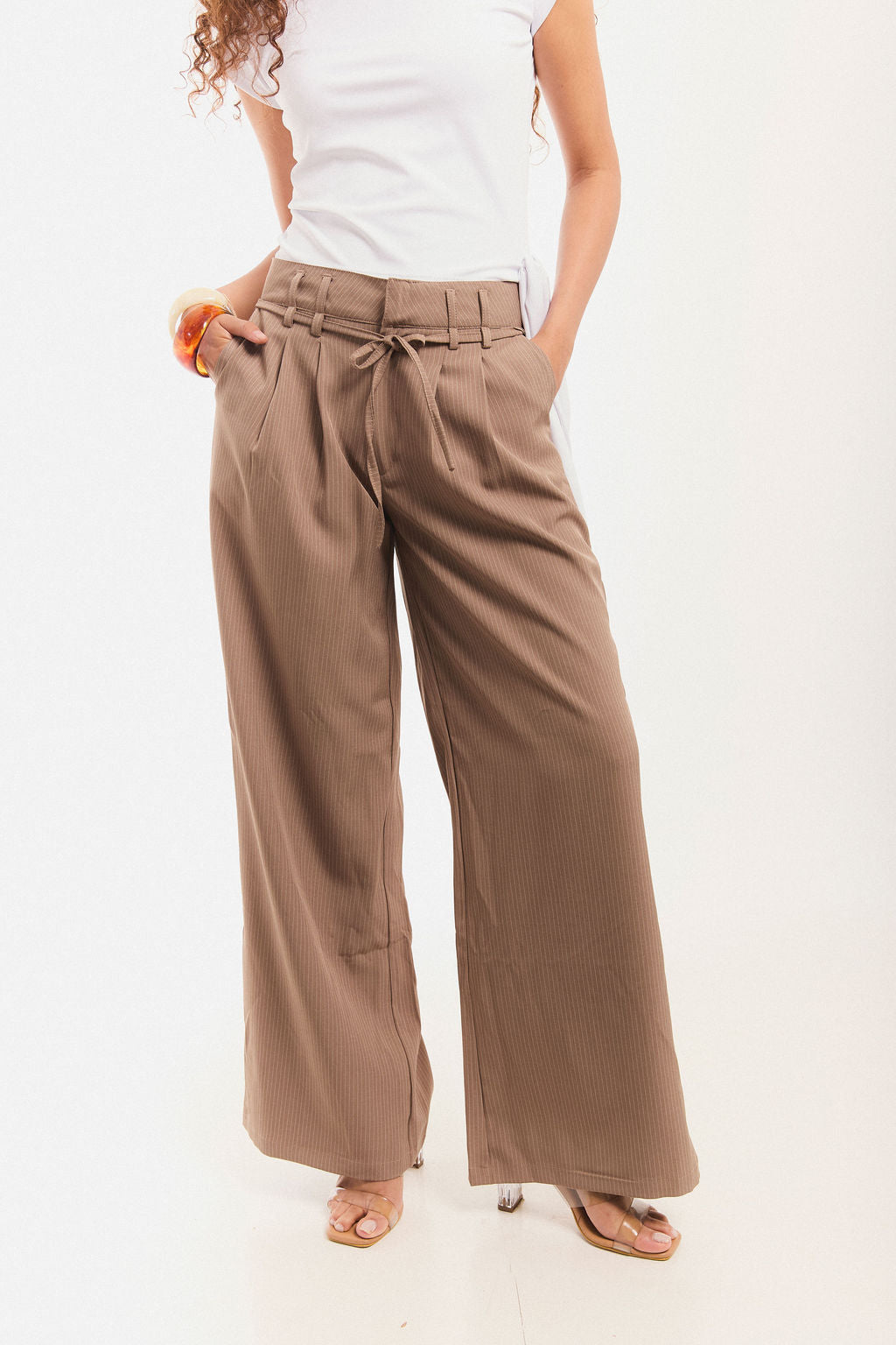 PANTALÓN RAYAS HERENCIA en cafe
