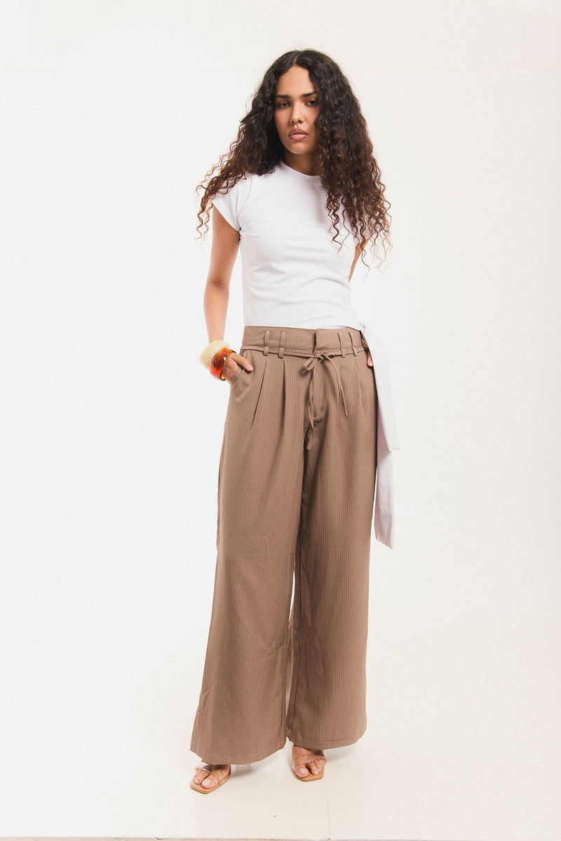 PANTALÓN RAYAS HERENCIA en cafe