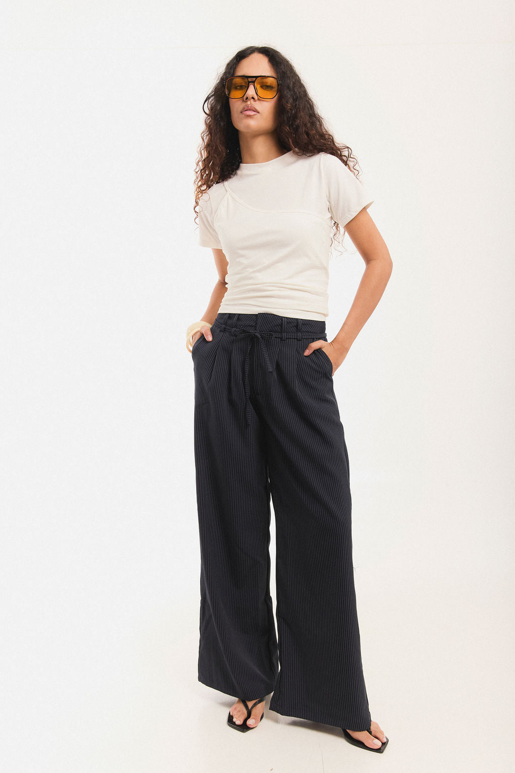 PANTALÓN RAYAS HERENCIA en azul oscuro