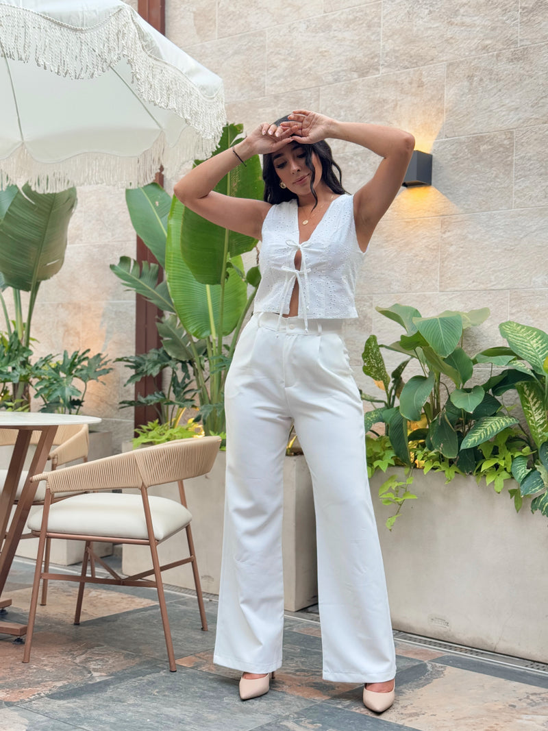 PANTALÓN GRECIA en blanco