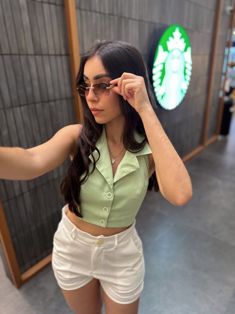 BLUSA PALERMO en verde manzana