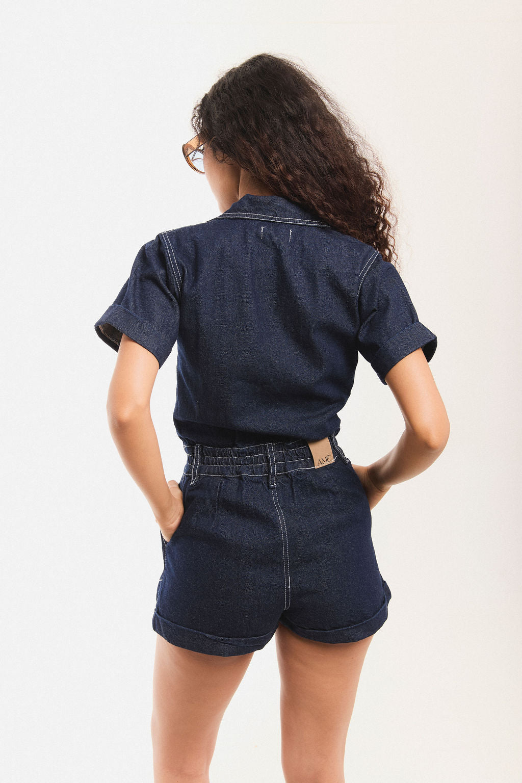 ENTERIZO DENIM TIERRA BRAVA en azul oscuro