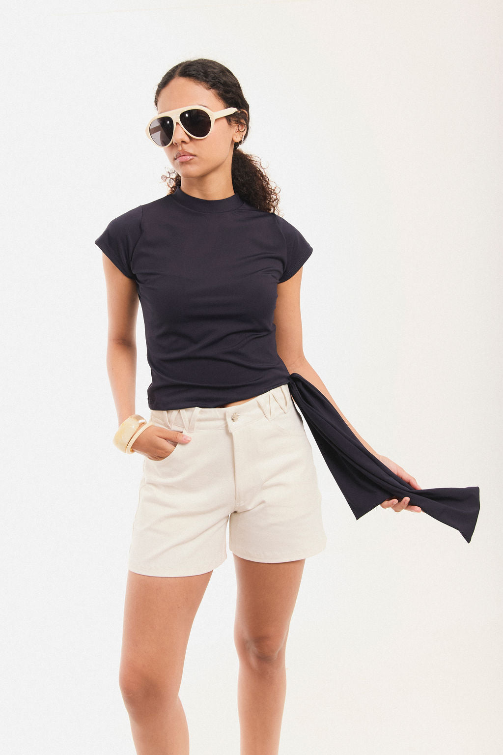 SHORT FERIA en marfil