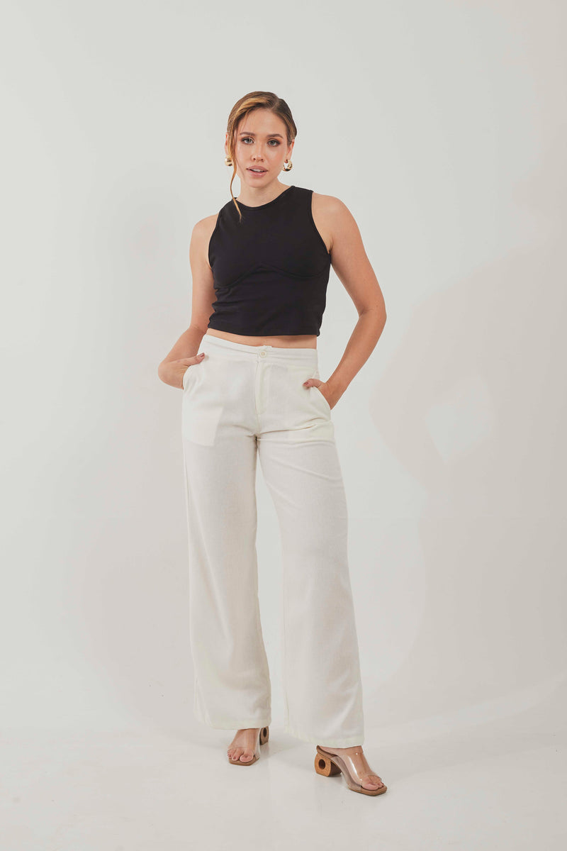 PANTALÓN ROBLE en blanco