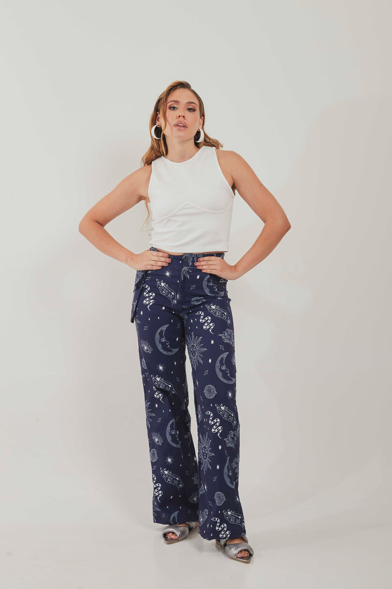 PANTALÓN UNIVERSO en azul oscuro